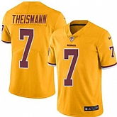 Nike Men & Women & Youth Redskins 7 Joe Theismann Gold Color Rush Limited Jersey,baseball caps,new era cap wholesale,wholesale hats